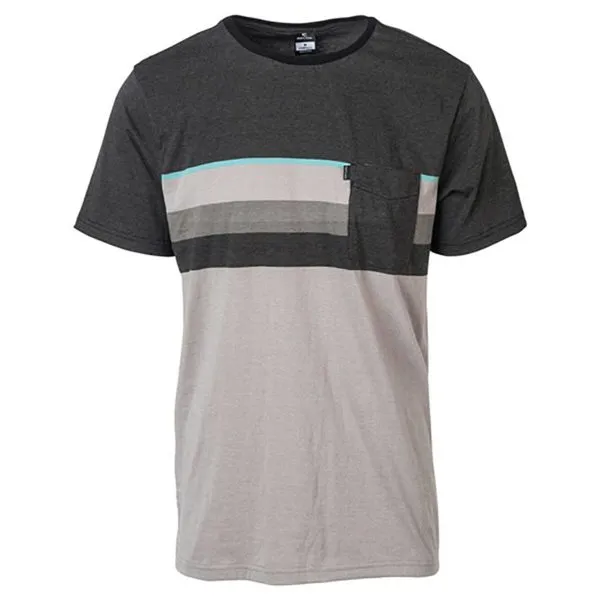 CAMISETA RIP CURL HOMBRE MANGA CORTA DAY N NIGHT TEE BLACK REFCTEDK5 RAYAS FINAS 
